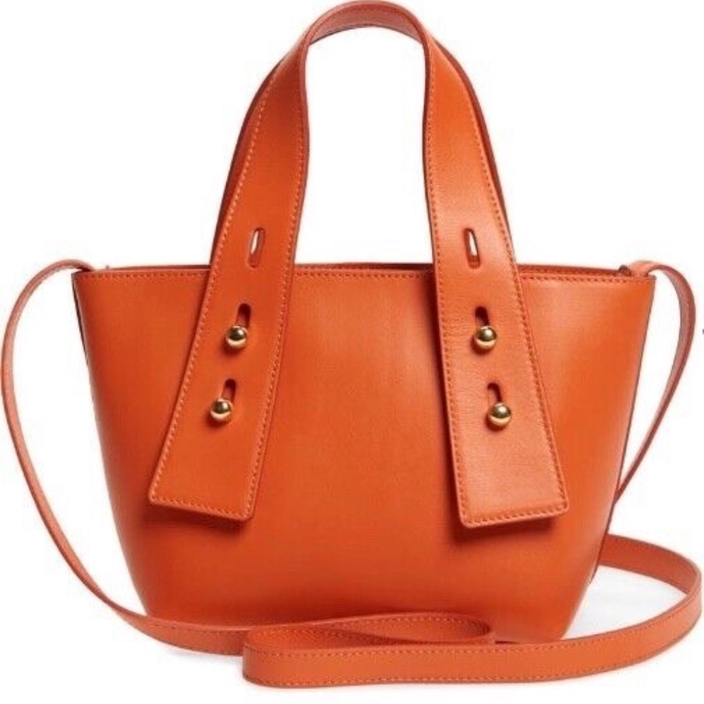 FRAME  les second mini handbag in vibrant orange with gold hardware, crossbody